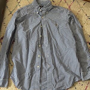 Ralph Lauren Blue and White Casual Button Down Shirt